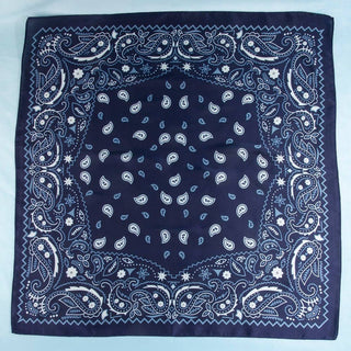 Bandana Paisley Print Satin Square Scarf