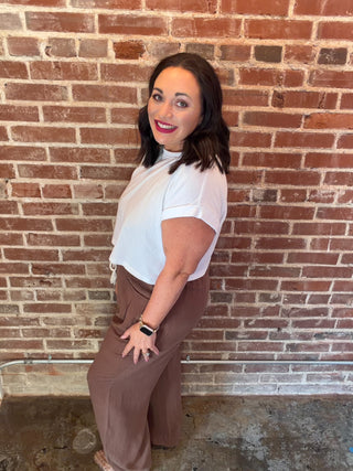 Lucy Linen Blend Barrel Pants
