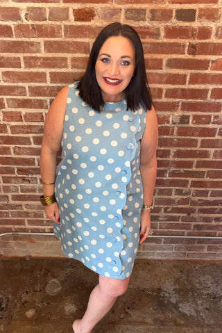 Polka Dot Scallop Edge Dress