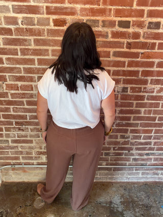 Lucy Linen Blend Barrel Pants