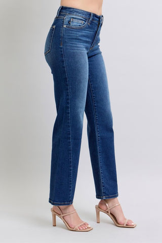 Judy Blue Side Seam Detail Straight Jeans with Pockets (Online Only)