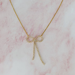 Adorable Shine Bow Necklace