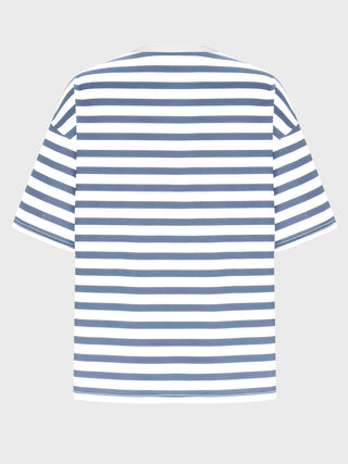 Striped Round Neck Half Sleeve T-Shirt