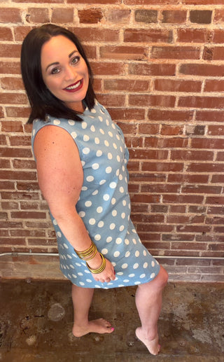 Polka Dot Scallop Edge Dress