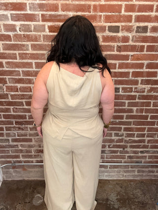 Linen Blend Modern Chic Culotte Set
