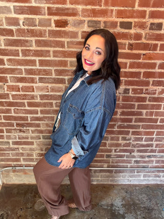 Risen Jeans Oversized Shirt Jacket