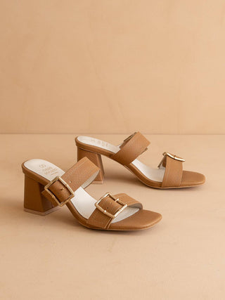 The Havana Camel | Bamboo Buckle Heel