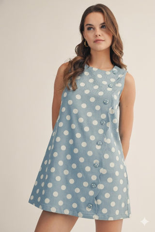 Polka Dot Scallop Edge Dress