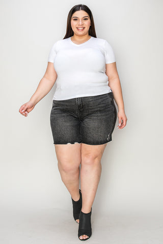 Judy Blue Full Size High Waist Tummy Control Denim Shorts