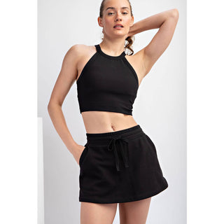 Trendy Terry Cloth Skort