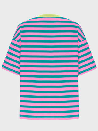 Striped Round Neck Half Sleeve T-Shirt