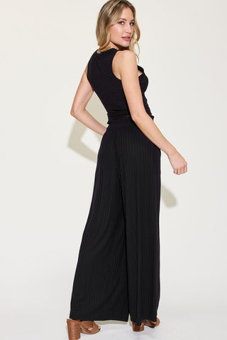 Rebecca Ribbed Tank and Wide Leg Pants Set