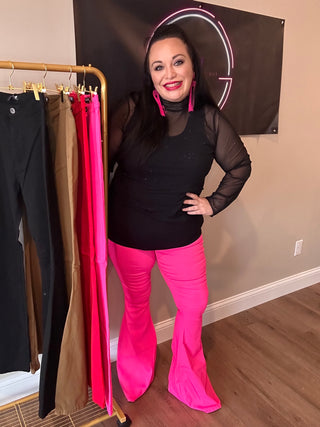 JCJQ Hyperstretch Disco Flare Pants (Plus Size Available)