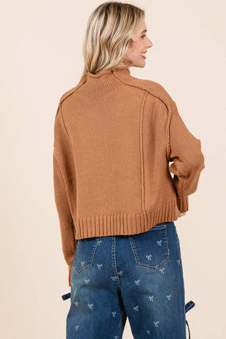 Solid Knit Oversized Sweater