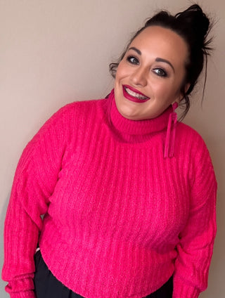 Piper Pink Turtleneck Sweater