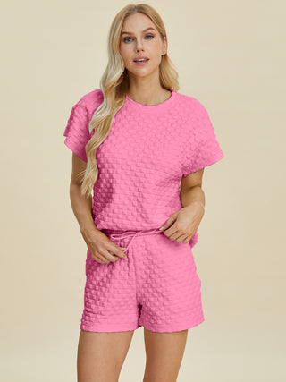 Totally Texture T-Shirt and Shorts Set