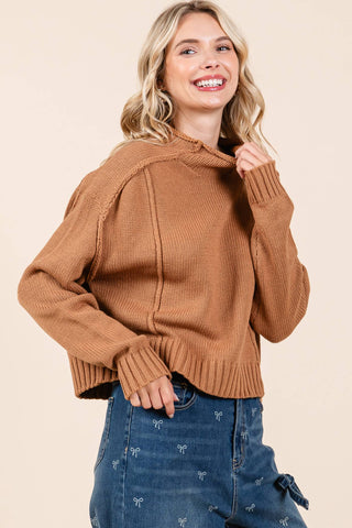 Solid Knit Oversized Sweater