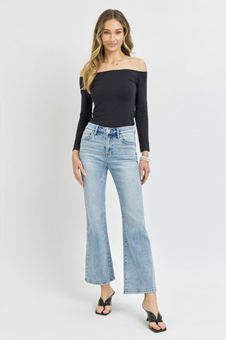 RISEN High Rise Ankle Flare Jeans (Online Only)