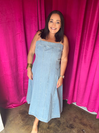 Daisy Denim Midi Dress