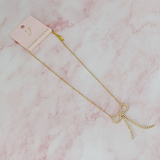 Adorable Shine Bow Necklace