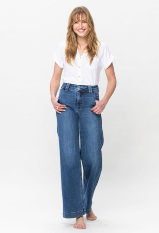 Judy Blue High Waist Wide Leg Trouser