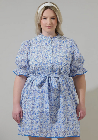 Maisie Floral Moana Button Up Mini Dress