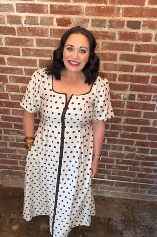 Polka Dot Midi Dress