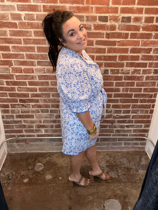 Maisie Floral Moana Button Up Mini Dress