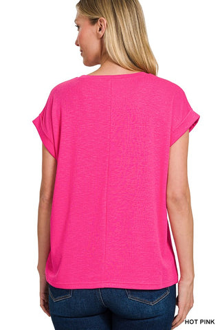 Molly Modal Rolled Sleeve Top