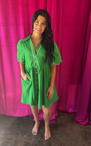 Button Down Mini Dress