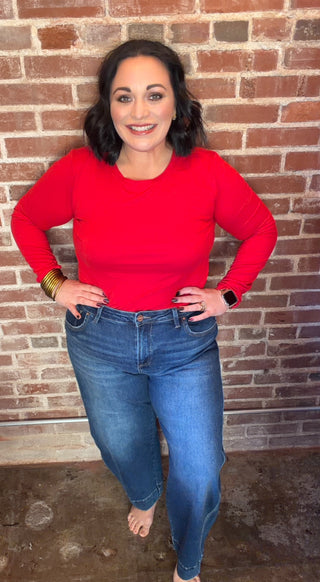 RISEN Mid Rise Crop Barrel Jeans