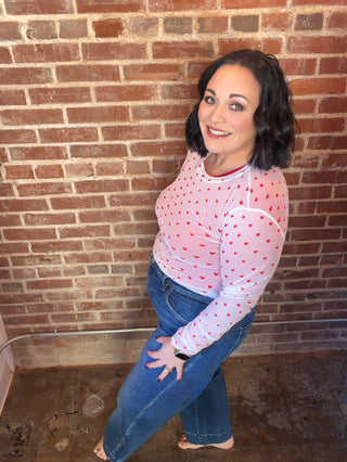 Valentine’s Heart Mesh Top