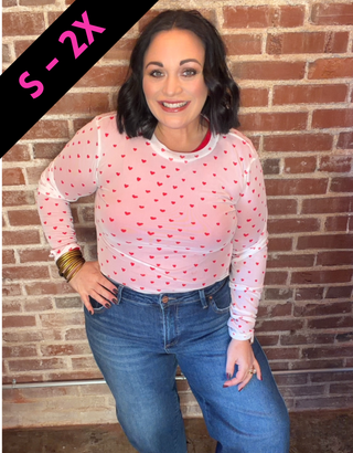 Valentine’s Heart Mesh Top