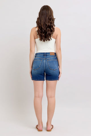 Judy Blue 2 Button Mid Length Dad Shorts