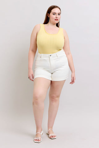 Judy Blue High Waist Double Roll Cuff Shorts