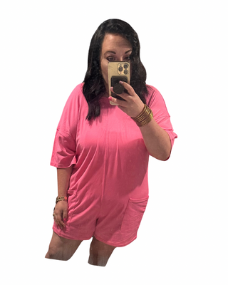 Backless Round Neck Half Sleeve Romper