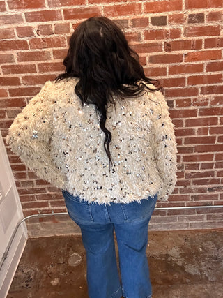 Fancy Feather & Sequin Jacket