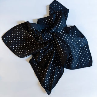 Black and White Polka Dot Scarf