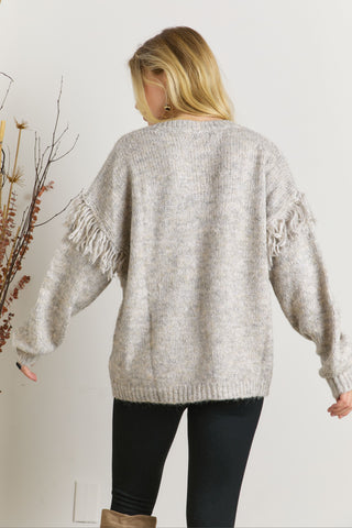 Frisky Fringe V-Neck Sweater