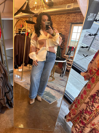 Risen Jeans Mid Rise Crop Straight Leg with Taylor Cuff