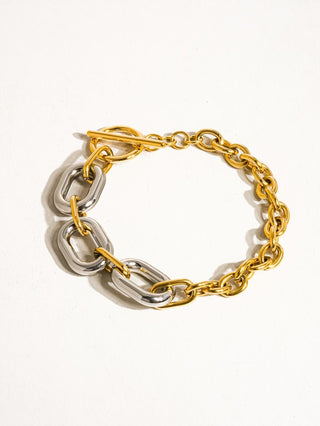 Two Tone Chain Bracelet