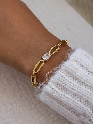 Link Chain Cubic Zirconia Bracelet