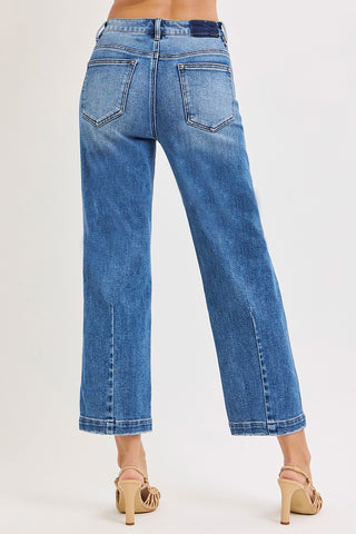Risen Jeans High Rise Crop Boyfriend Tapered Jeans
