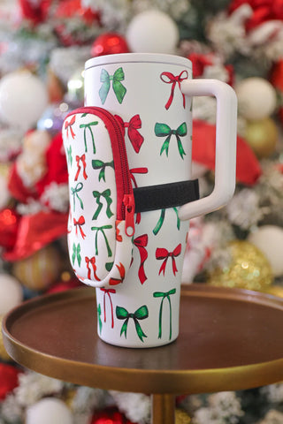 Midnight Bow Christmas Tumbler