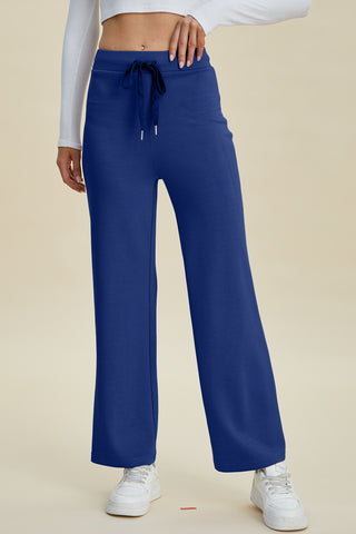 Scuba Drawstring Wide Leg Pants