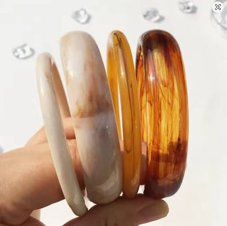 Marbled Resin Bangle Set