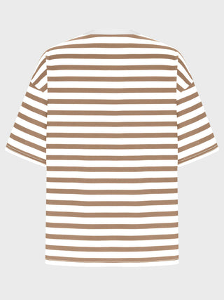 Striped Round Neck Half Sleeve T-Shirt