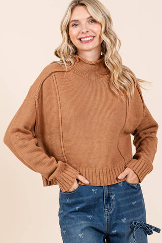 Solid Knit Oversized Sweater