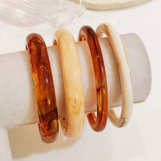 Marbled Resin Bangle Set