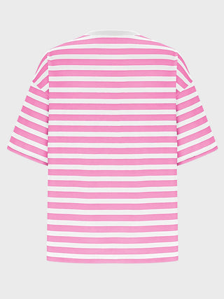 Striped Round Neck Half Sleeve T-Shirt